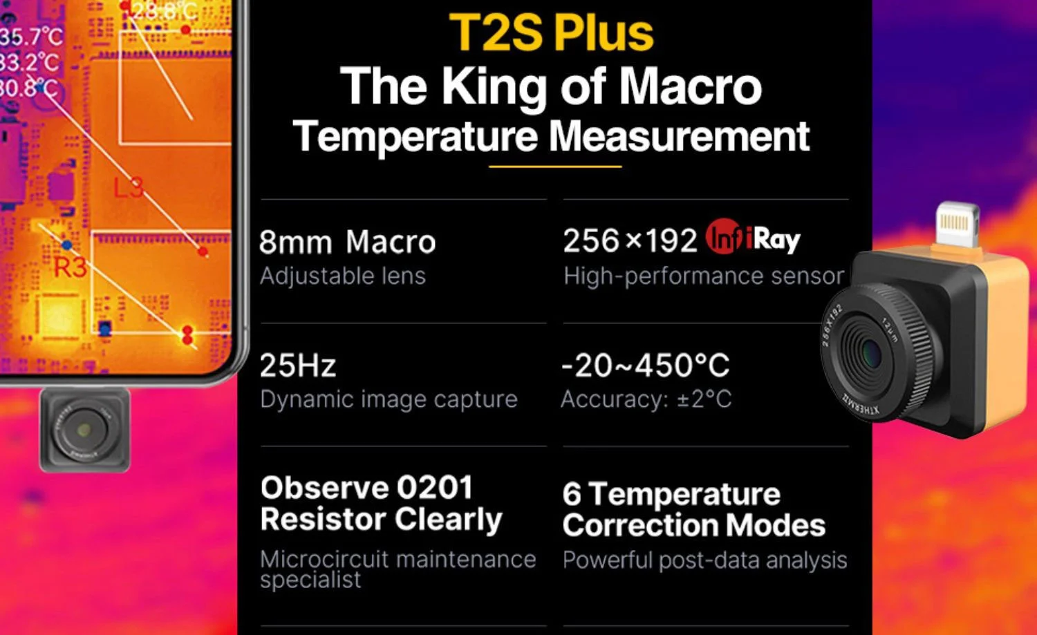 03 T2S بالإضافة إلى ملك قياس درجة الحرارة الكلية